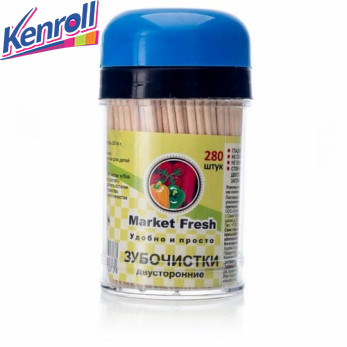 Зубочистки 280  шт диспенсер  Мarket Fresh