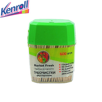 Зубочистки 600  шт диспенсер  Мarket Fresh 