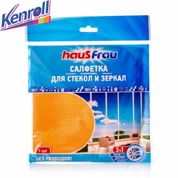 Салфетки из микрофибры для стекол 30*30 Haus Frau