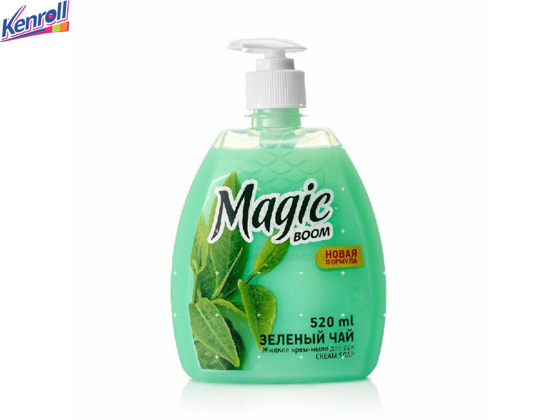 Жидкое мыло для рук Зеленый чай Magic Boom 520 мл 