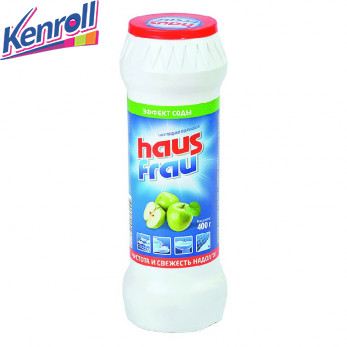 Чистящее средство универсальный порошок с ароматом Яблока 400 гр Haus Frau 