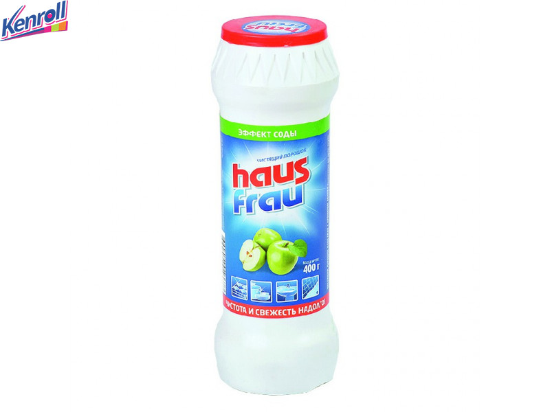 Чистящее средство универсальный порошок с ароматом Яблока 400 гр Haus Frau 