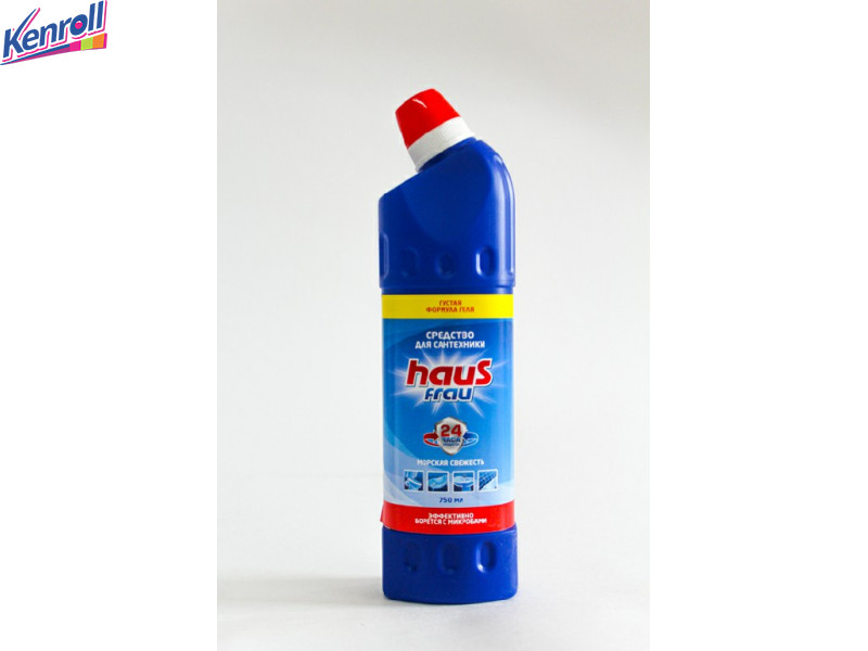 Чистящее средство универсальный гель с хлором Морская свежесть 750 мл. Haus Frau 