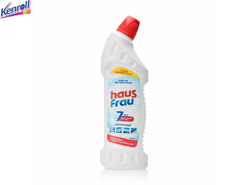 Чистящее средство универсальный гель с хлором Супер белый 750 Haus Frau