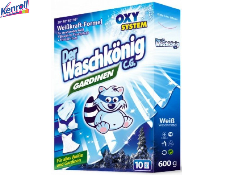Der Waschkonig C.G. Gardinenр порошок для стирки белых тканей и штор 0,6 кг\Германия