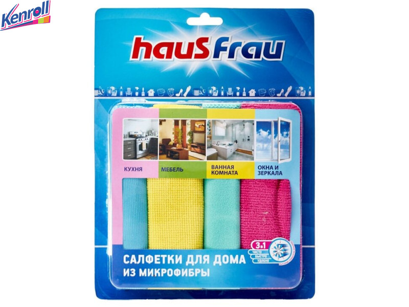 Набор салфеток из микрофибры кухня, мебель, ванная, стекла Haus Frau 
