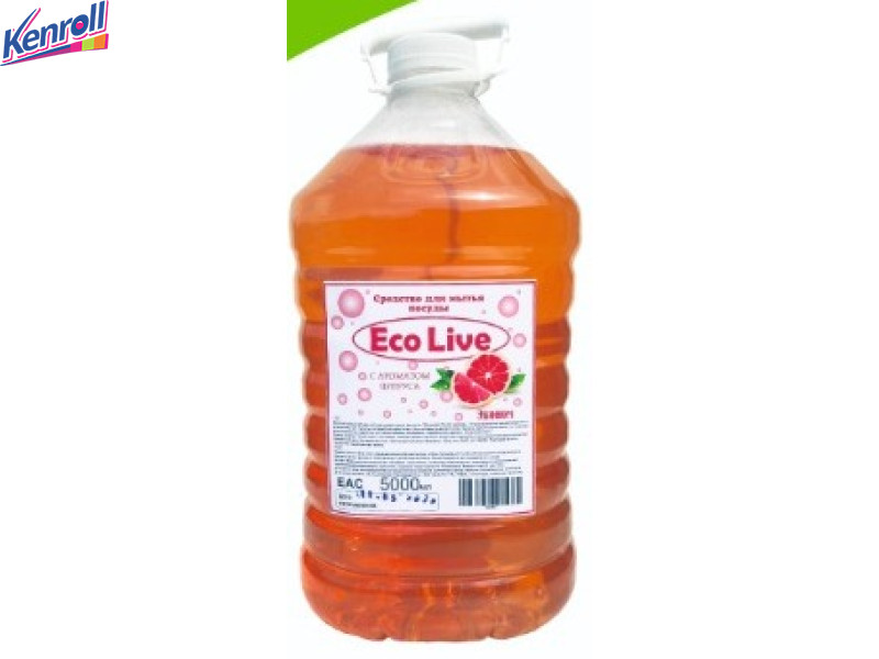 Средство для мытья посуды Лимон 5 л\Эколайф Средство для мытья посуды Лимон 5 л\Эколайф
