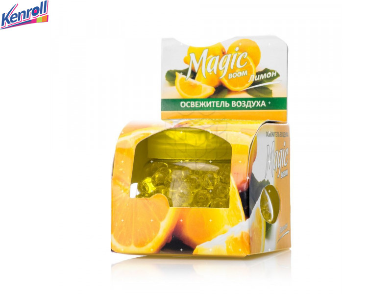 Освежитель гель Magic Boom  поглотитель запаха Лимон 100 гр