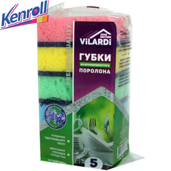 Губка для мытья посуды 5 шт Vilardi Стокист