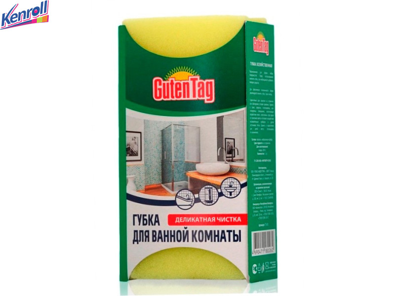 Губка д/уборки ванной комнаты 1 шт  Guten Tag 