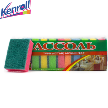 Губка Ассоль 10 шт без выемки MAXI 105*75*30