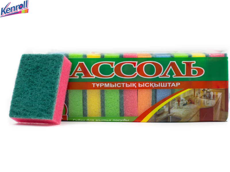Губка Ассоль 10 шт без выемки MAXI 105*75*30