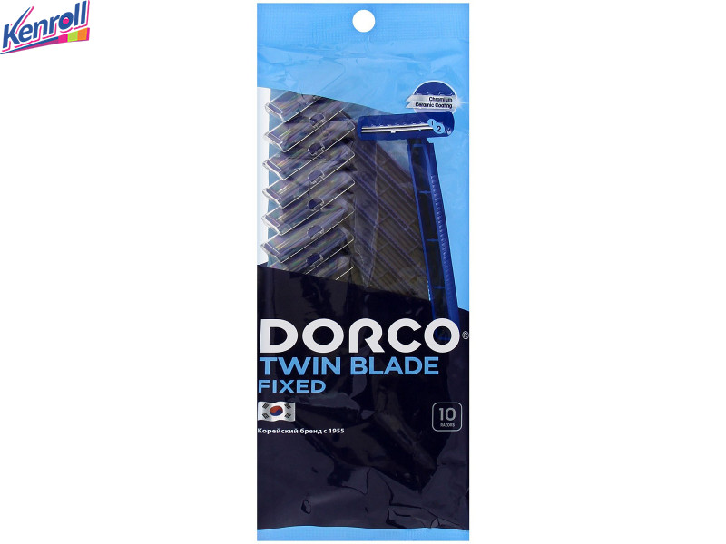 Станок Одноразовый  фиксированной головка с 2 лезвиями (10 шт в упаковке) Dorco 