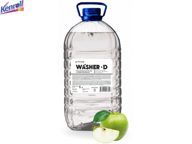Гель для мытья посуды с ароматом яблока Washer-D 5л