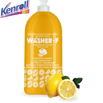 Средство для мытья пола и стен  Washer-F с ароматом лимона 1000 мл/6