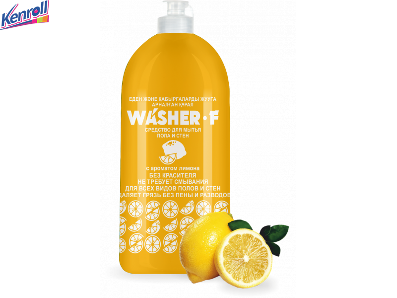 Средство для мытья пола и стен  Washer-F с ароматом лимона 1000 мл/6