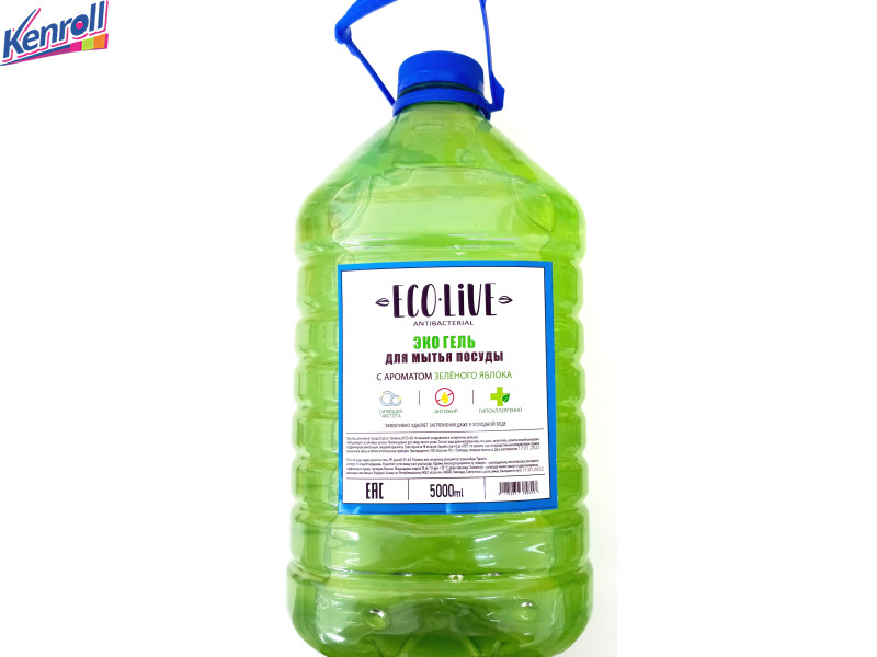 Средство для мытья посуды ЭКО ГЕЛЬ с ароматом Яблока 5 л Средство для мытья посуды ЭКО ГЕЛЬ с ароматом Яблока 5 л
