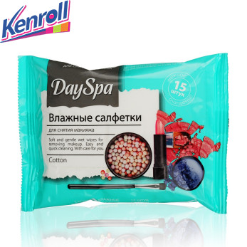 Влажные салфетки для снятия макияжа Day Spa 15 шт 