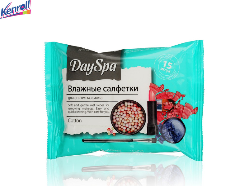 Влажные салфетки для снятия макияжа Day Spa 15 шт 