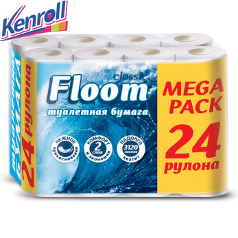 Бумага туалетная 2 сл 24 шт Floom 
