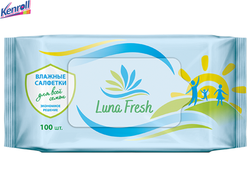 Влажные салфетки LUNA FRESH эконом очищающие 100 шт