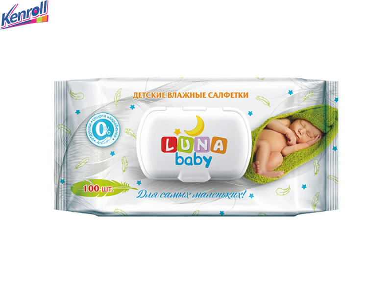 Влажные салфетки LUNA BABY  детские COMFORT 100 шт