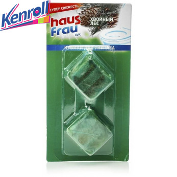Чистящее средство для унитазов Чистящий кубик Хвойный  2*50 гр 2 шт Haus Frau