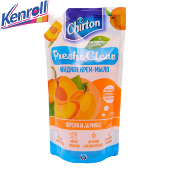 Жидкое крем-мыло Персик и абрикос  Chirton 500 мл