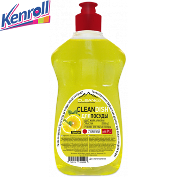 Средство для мытья посуды гипоалергенное Лимон Clean Dash 500мл. Пуш Пул CleanCo