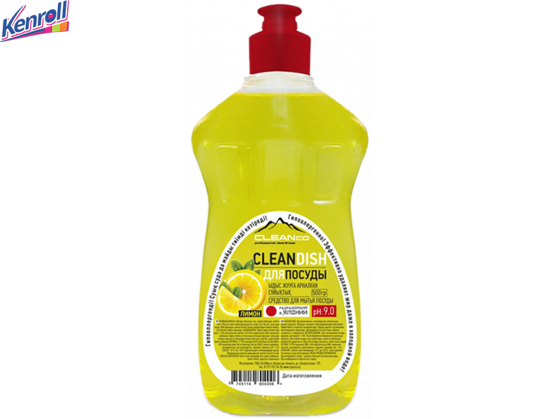 Средство для мытья посуды гипоалергенное Лимон Clean Dash 500мл. Пуш Пул CleanCo