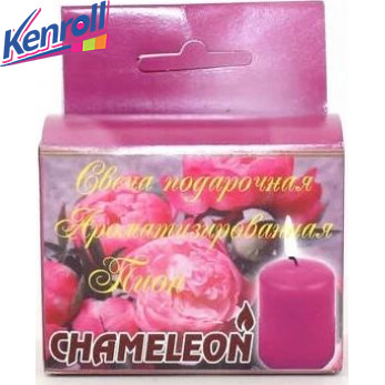 Свечи столбики подарочные аромат пиона 2 шт 40*60 CHAMELEON