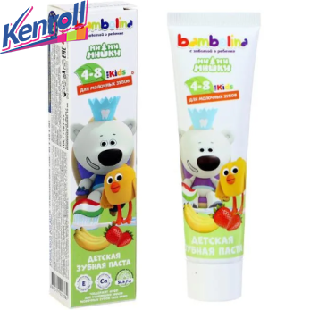 Зубная паста для детей от 4-8 лет бабл гам 50мл МиМиМишки Bambolina