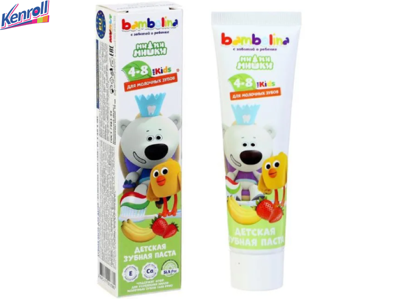 Зубная паста для детей от 4-8 лет бабл гам 50мл МиМиМишки Bambolina