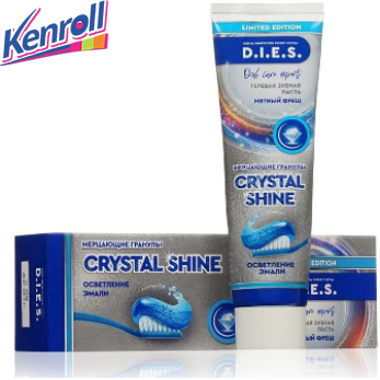 Зубная паста гелевая мерцающие гранулы Осветлени эмали CrystShine Мятный Фреш 75 мл D.I.E.S.