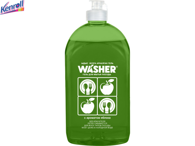 Гель для мытья посуды с ароматом яблока 500 мл/6 "WASHER-D" EFFECT