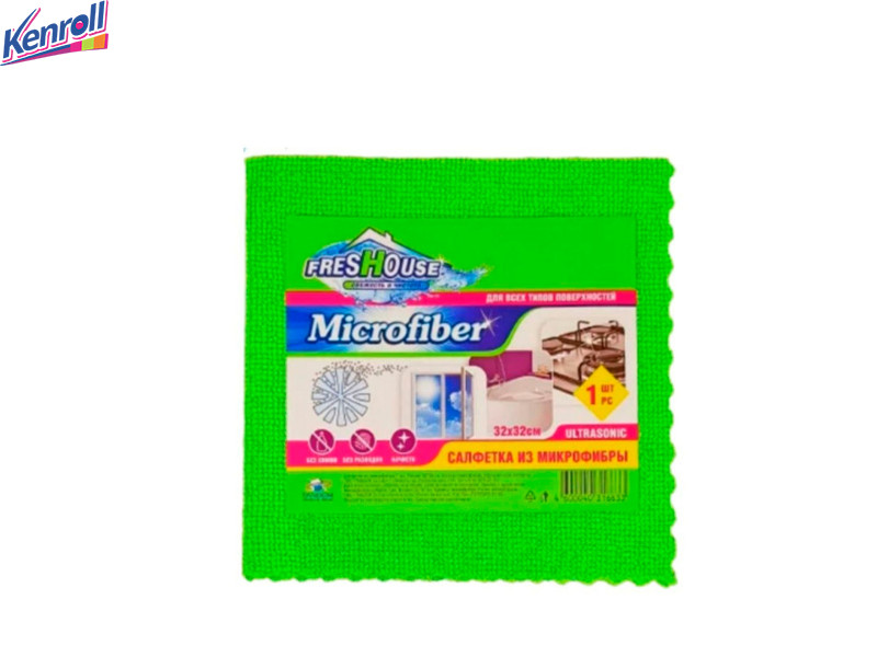микрофибра универсальная для всех типов поверхностей freshouse microfiber 32*32 damavik