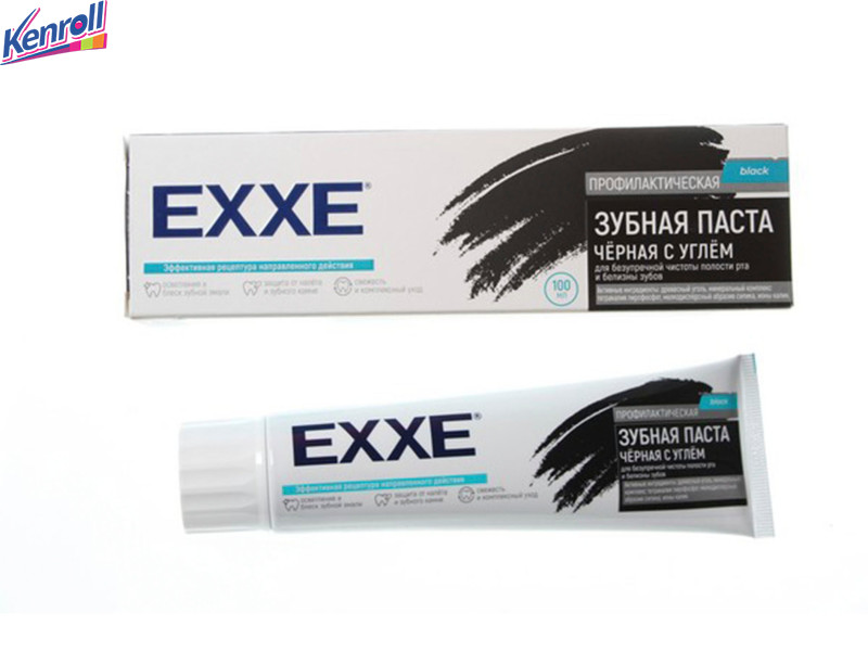  Зубная паста Чёрная с углем 100 мл EXXE ДОН