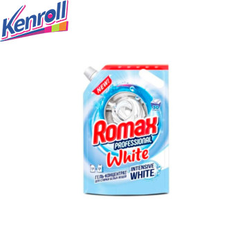 Гель-концентрат  для стирки белых вещей  White Дой-пак 1,5 кг 30 стирок Romax Professional ДОН