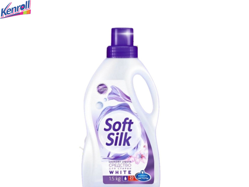 Средство жидкое для стирки White 1,5 кг 20 стирок Soft Silk ДОН