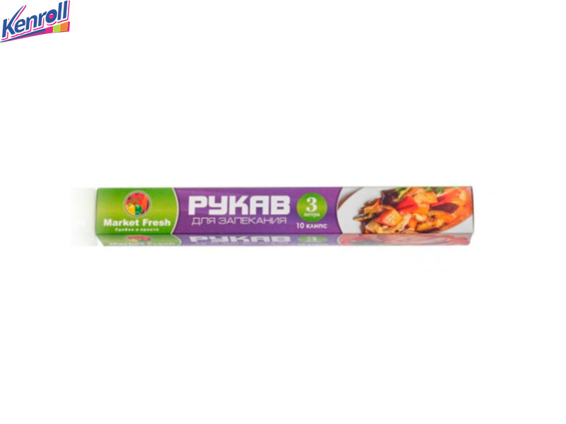Рукав для запекания клипс 3м*29см  Market Fresh  Стокист