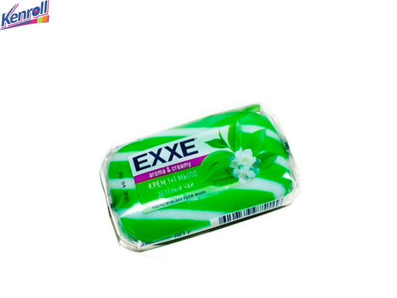 Туалетное крем мыло  Зелёный чай (зелёное) 1 шт 80 гр  EXXE  ДОН