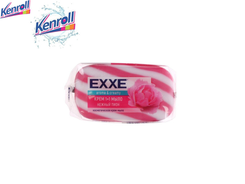 Туалетное крем мыло  Нежный пион (розовое) 1 шт 80 гр  EXXE ДОН