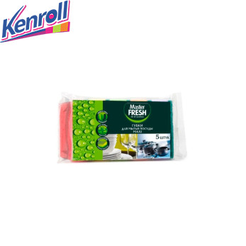 Губки для мытья посуды MAXI 5 шт Master Fresh  ДОН
