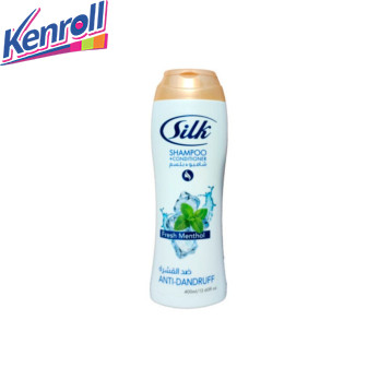 Silk Shampoo Шампунь против перхоти  400 ml Anti-Dandruff Fresh Menthol  (синий)/24