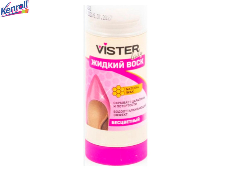 Крем жидкий воск для обуви для гладкой кожи  мини Comfort бесцветная 30 мл Vister Lady