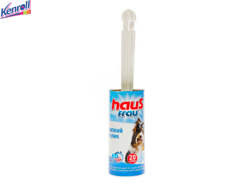 Ролик для очистки одежды 20 сл , ручкая белая 1 шт Haus Frau Стокист