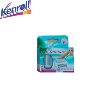 Сменные картриджи для станка Женские 4 лезвия Slaider Glamour 2 штуки в упаковке