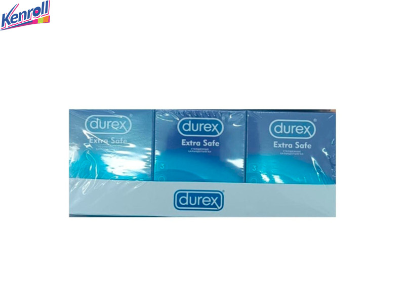 Презервативы DUR Extra Safe c дополнительной смазкой (3шт) /12 штук в упаковке