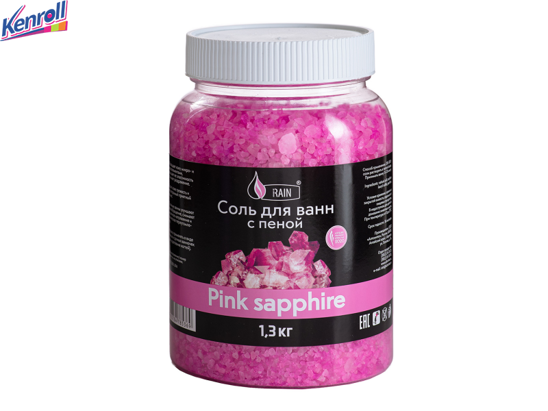 Соль для ванн с пеной PINK SAPPHIRE 1,3 кг /4 шт RAIN