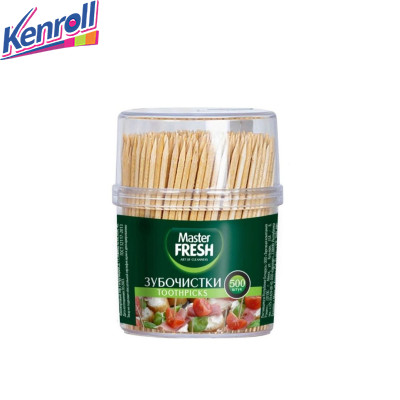 Зубочистки 500 шт пластиковая банка Master Fresh ДОН
